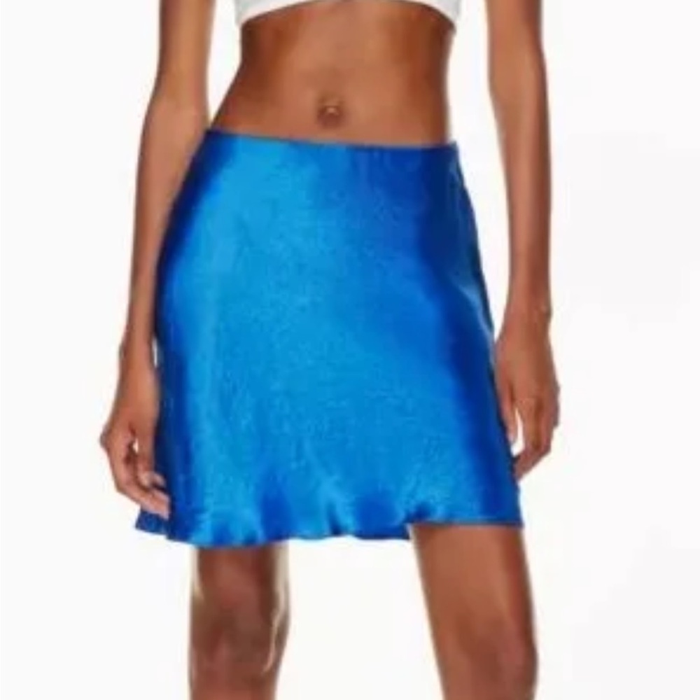 Aritzia Babaton Slip Mini Skirt (sapphire)